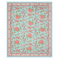 Mahanadi 310 TC Cotton Bed Sheet with 2 Pillow Covers - Printed - Clover Home Furnishings