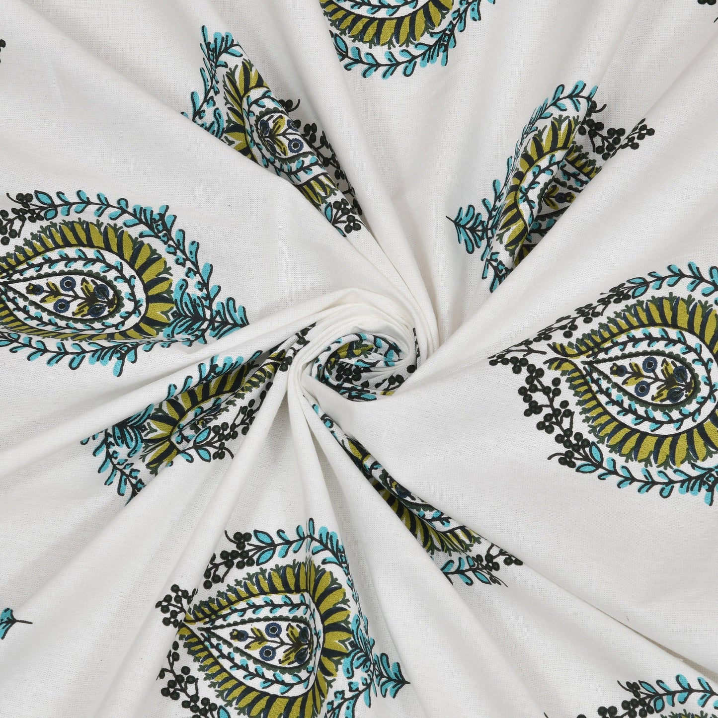 Mahanadi 310 TC Cotton Bed Sheet with 2 Pillow Covers - Printed - Clover Home Furnishings