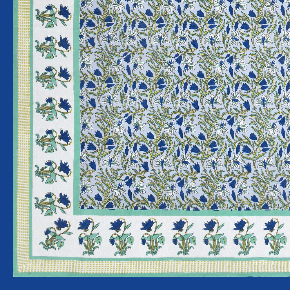 Mahanadi 310 TC Cotton Bed Sheet with 2 Pillow Covers - Printed - Clover Home Furnishings
