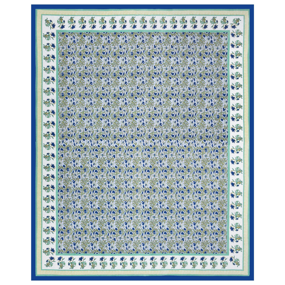 Mahanadi 310 TC Cotton Bed Sheet with 2 Pillow Covers - Printed - Clover Home Furnishings