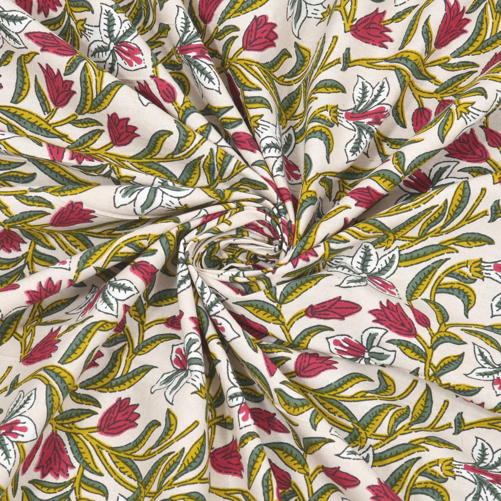 Mahanadi 310 TC Cotton Bed Sheet with 2 Pillow Covers - Printed - Clover Home Furnishings