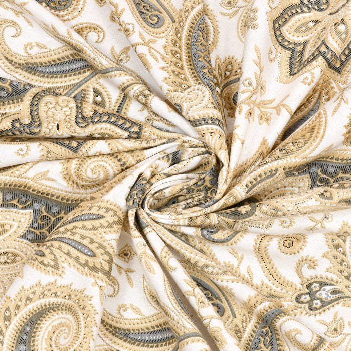 Mahanadi 310 TC Cotton Bed Sheet with 2 Pillow Covers - Printed - Clover Home Furnishings