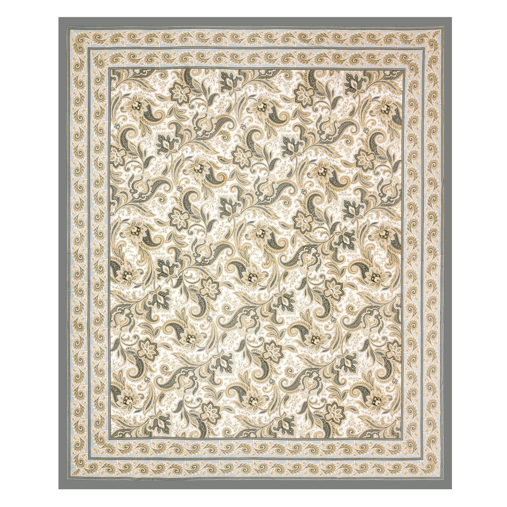 Mahanadi 310 TC Cotton Bed Sheet with 2 Pillow Covers - Printed - Clover Home Furnishings