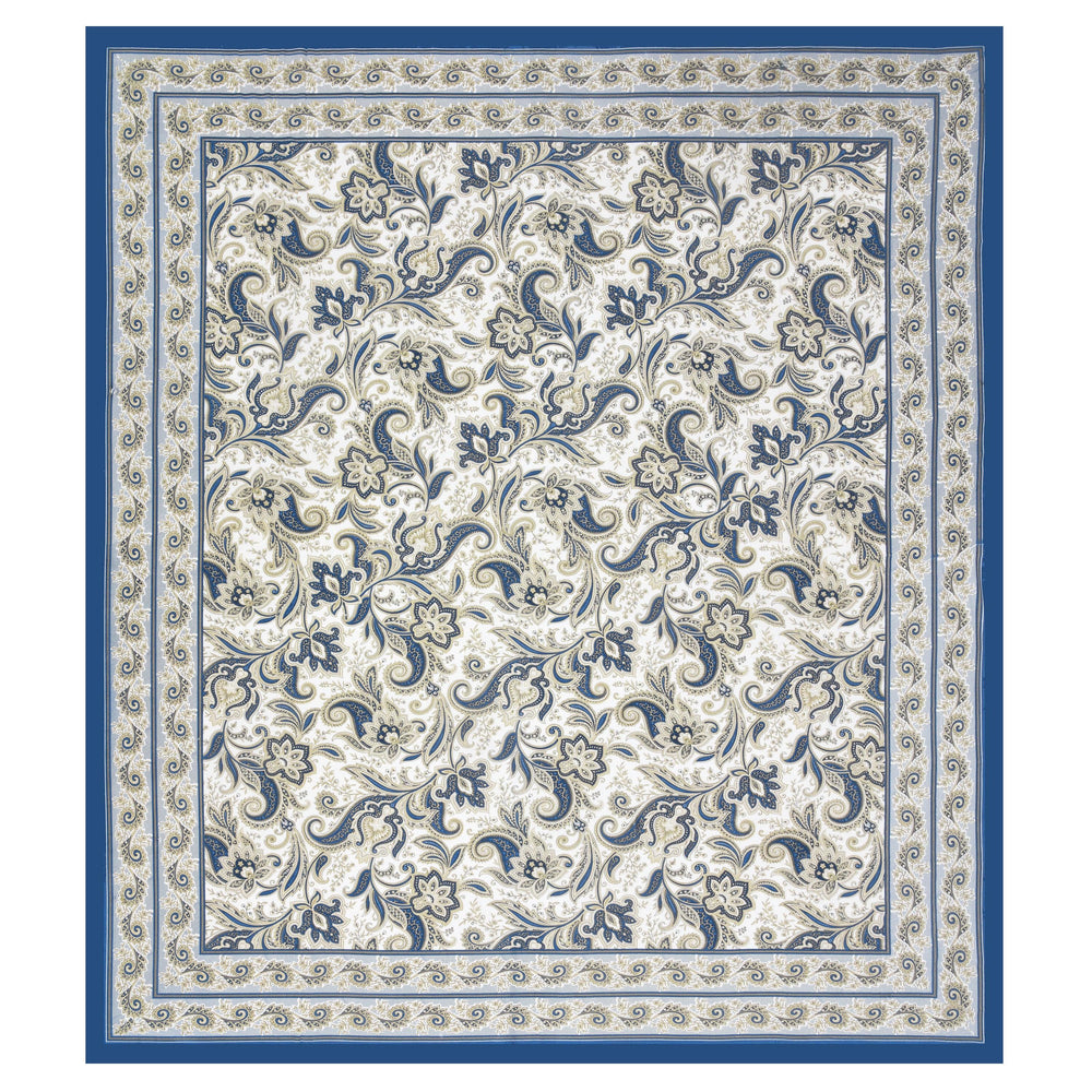 Mahanadi 310 TC Cotton Bed Sheet with 2 Pillow Covers - Printed - Clover Home Furnishings