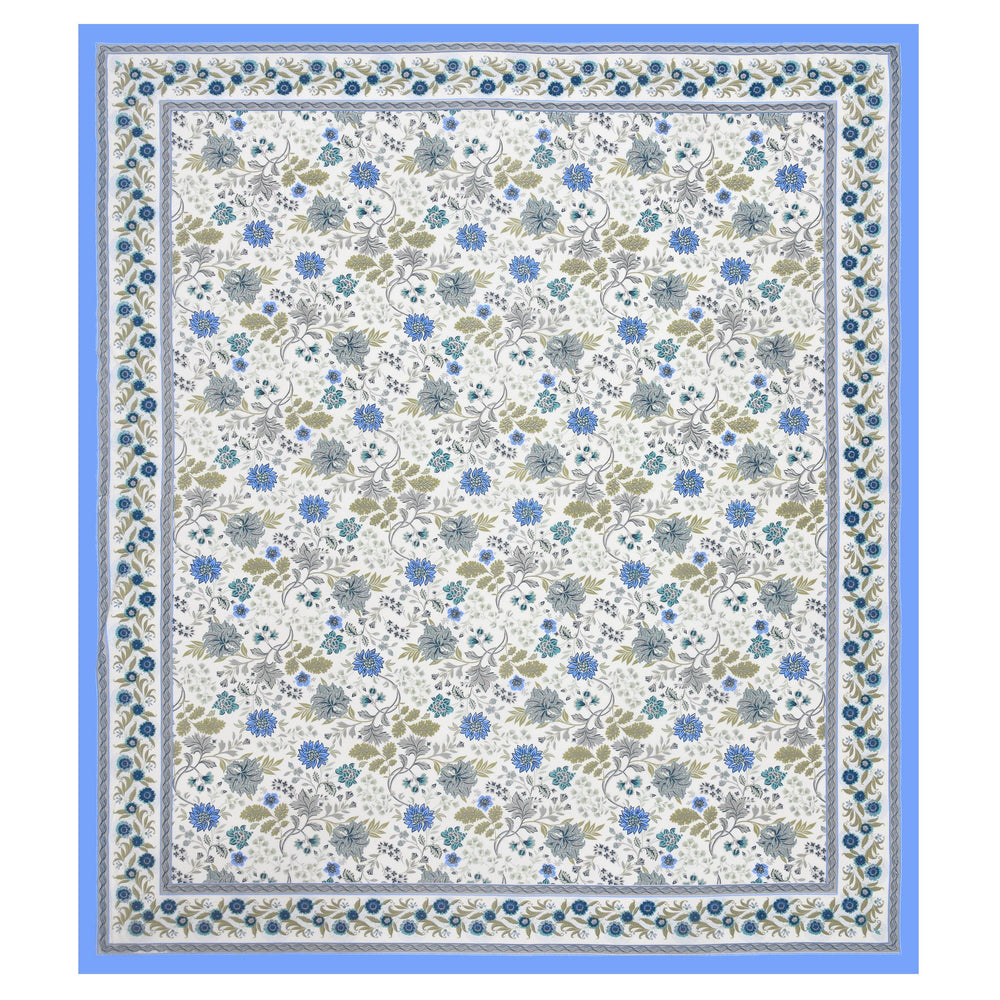 Mahanadi 310 TC Cotton Bed Sheet with 2 Pillow Covers - Printed - Clover Home Furnishings