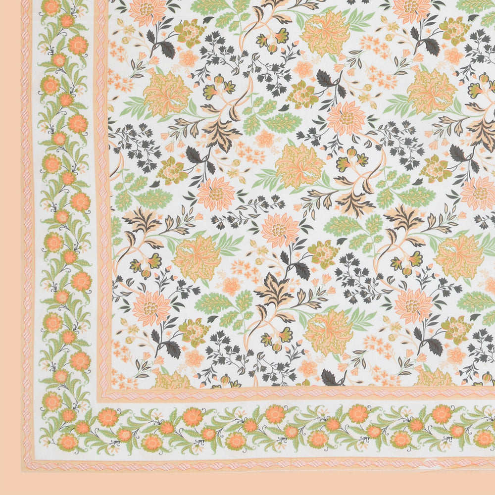 Mahanadi 310 TC Cotton Bed Sheet with 2 Pillow Covers - Printed - Clover Home Furnishings