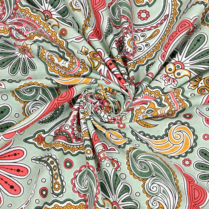 Mahanadi 310 TC Cotton Bed Sheet with 2 Pillow Covers - Printed - Clover Home Furnishings