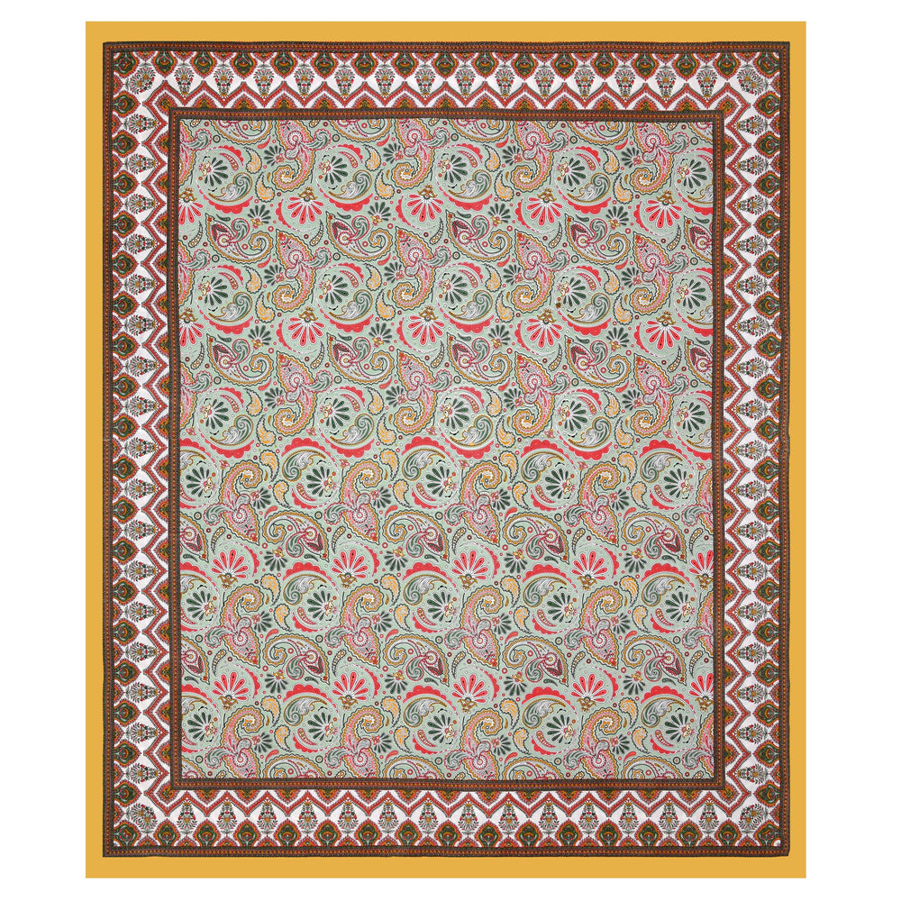 Mahanadi 310 TC Cotton Bed Sheet with 2 Pillow Covers - Printed - Clover Home Furnishings