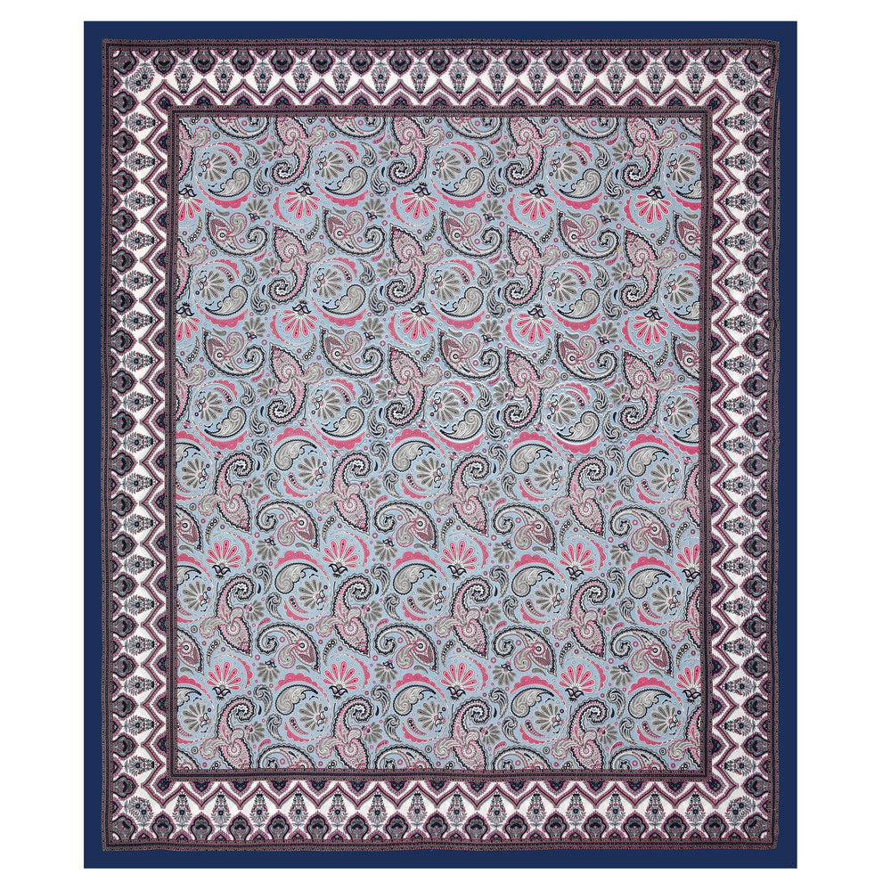 Mahanadi 310 TC Cotton Bed Sheet with 2 Pillow Covers - Printed - Clover Home Furnishings