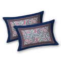 Mahanadi 310 TC Cotton Bed Sheet with 2 Pillow Covers - Printed - Clover Home Furnishings