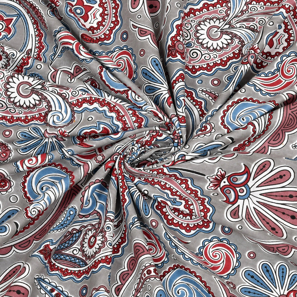 Mahanadi 310 TC Cotton Bed Sheet with 2 Pillow Covers - Printed - Clover Home Furnishings