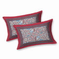 Mahanadi 310 TC Cotton Bed Sheet with 2 Pillow Covers - Printed - Clover Home Furnishings