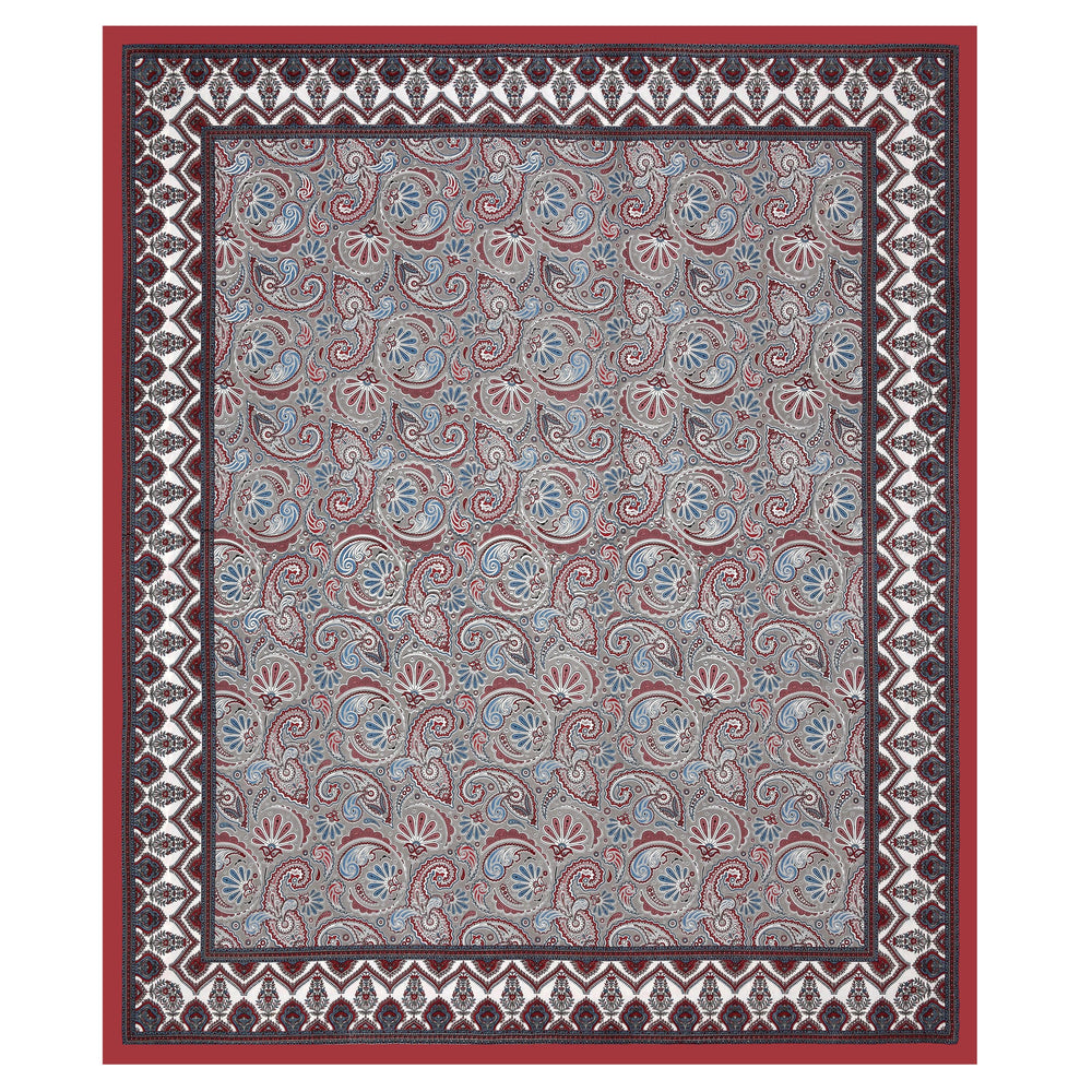 Mahanadi 310 TC Cotton Bed Sheet with 2 Pillow Covers - Printed - Clover Home Furnishings