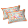 Mahanadi 310 TC Cotton Bed Sheet with 2 Pillow Covers - Printed - Clover Home Furnishings