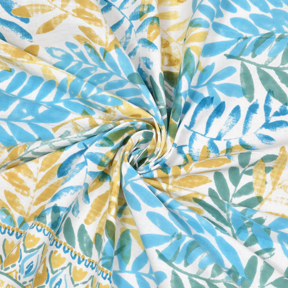 Mahanadi 310 TC Cotton Bed Sheet with 2 Pillow Covers - Printed - Clover Home Furnishings