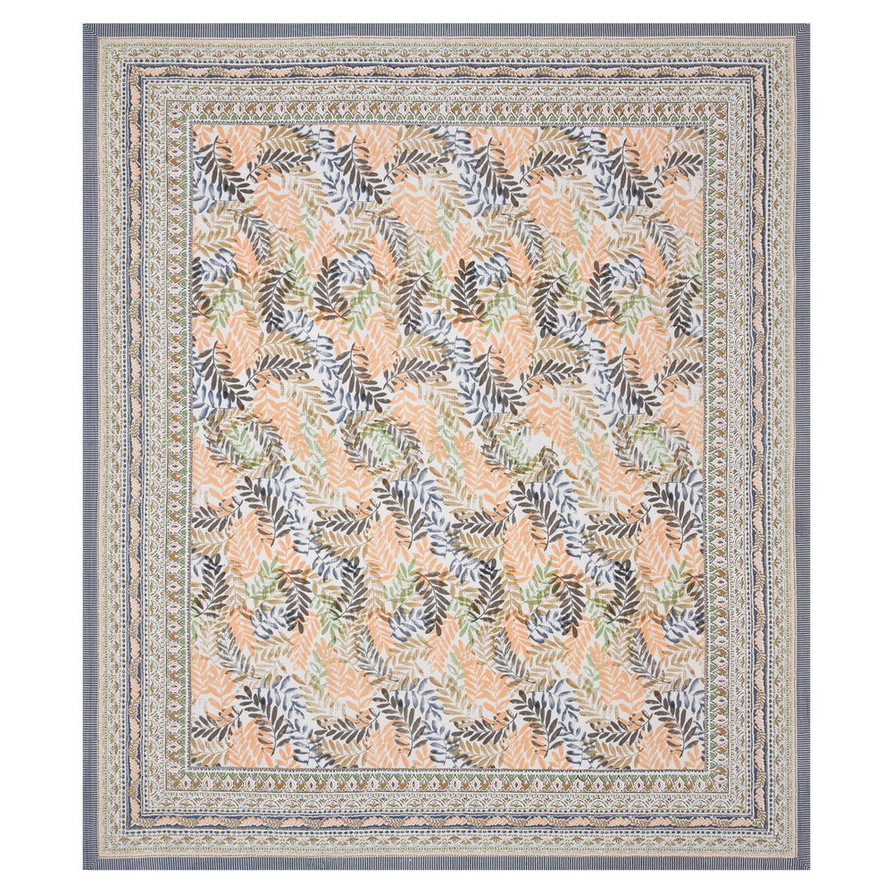 Mahanadi 310 TC Cotton Bed Sheet with 2 Pillow Covers - Printed - Clover Home Furnishings