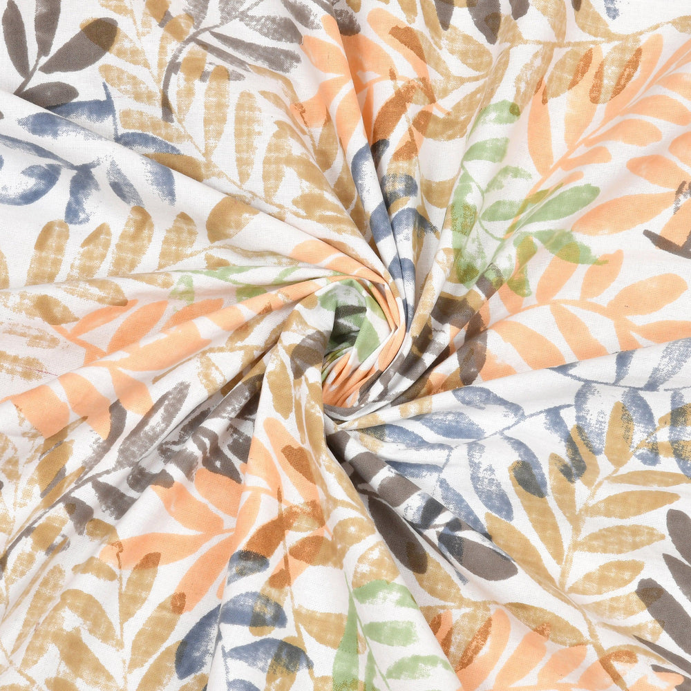 Mahanadi 310 TC Cotton Bed Sheet with 2 Pillow Covers - Printed - Clover Home Furnishings