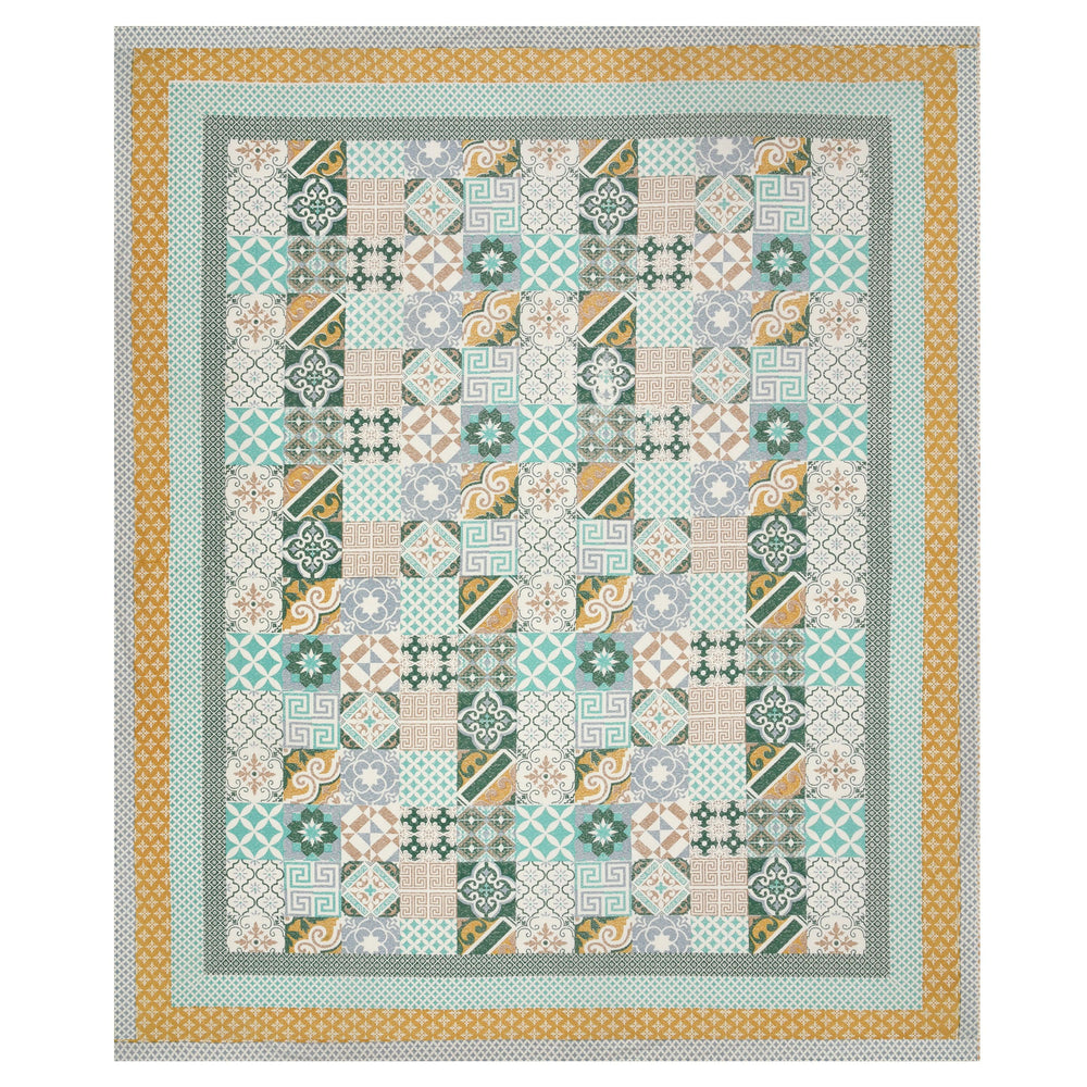 Mahanadi 310 TC Cotton Bed Sheet with 2 Pillow Covers - Printed - Clover Home Furnishings