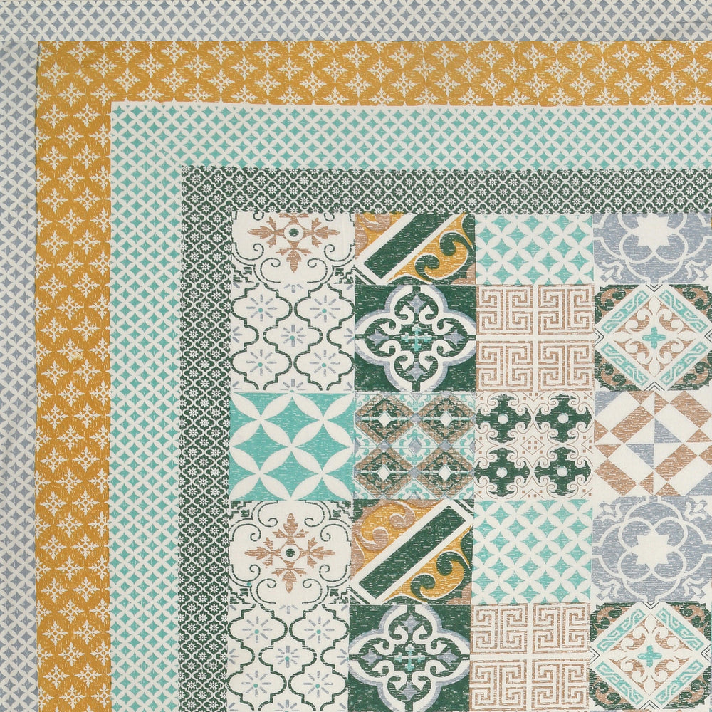 Mahanadi 310 TC Cotton Bed Sheet with 2 Pillow Covers - Printed - Clover Home Furnishings