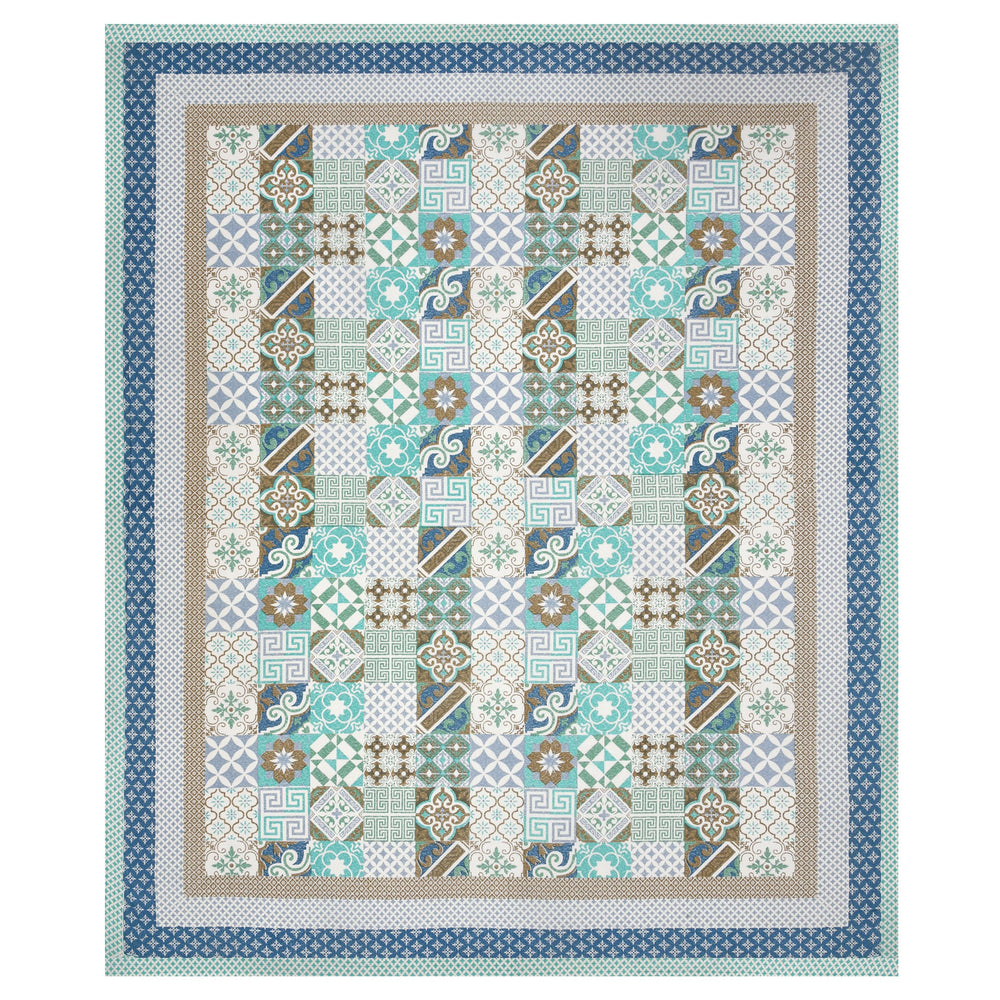 Mahanadi 310 TC Cotton Bed Sheet with 2 Pillow Covers - Printed - Clover Home Furnishings