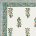 Mahanadi 310 TC Cotton Bed Sheet with 2 Pillow Covers - Printed - Clover Home Furnishings