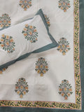 BS186: Block Print S. King Double Bed Sheets