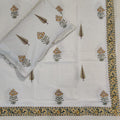 BS186: Block Print S. King Double Bed Sheets