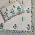 BS186: Block Print S. King Double Bed Sheets