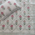 BS186: Block Print S. King Double Bed Sheets
