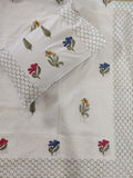 BS186: Block Print S. King Double Bed Sheets