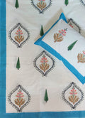 BS186: Block Print S. King Double Bed Sheets