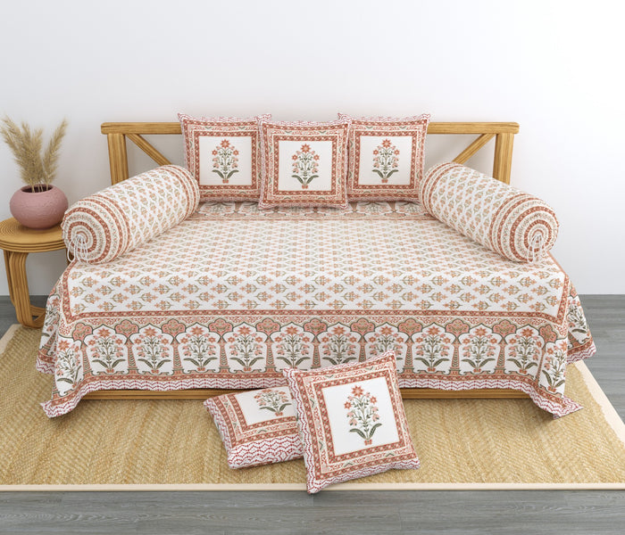 BS193: Karanpur Diwan Bed Sheet  Set