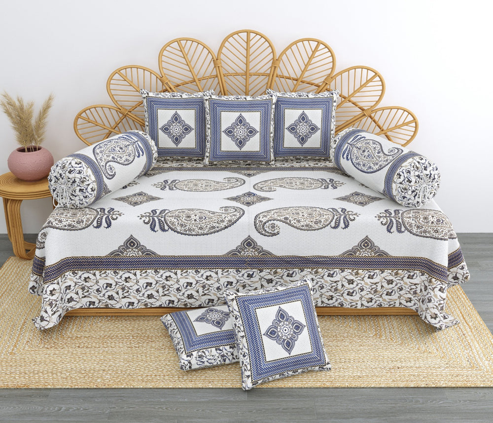 BS193: Karanpur Diwan Bed Sheet  Set
