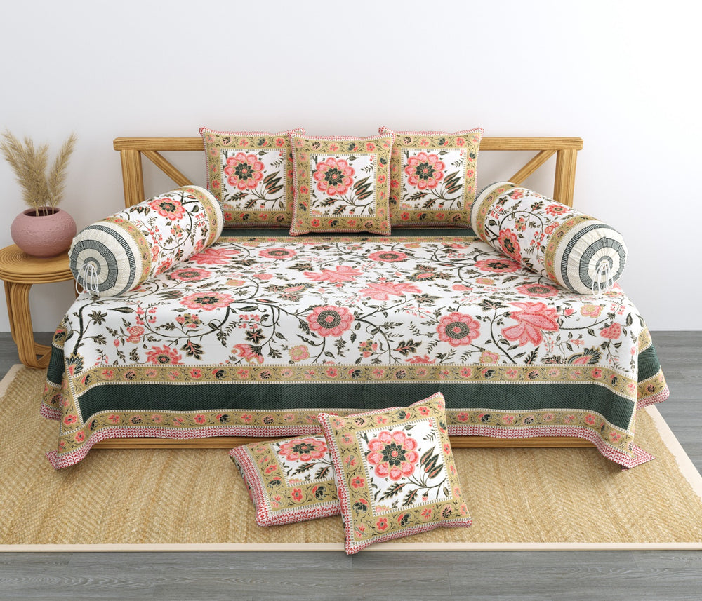 BS193: Karanpur Diwan Bed Sheet  Set