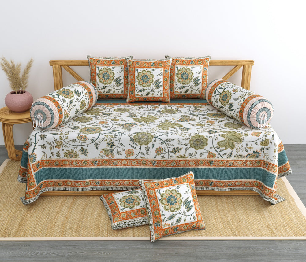 BS193: Karanpur Diwan Bed Sheet  Set