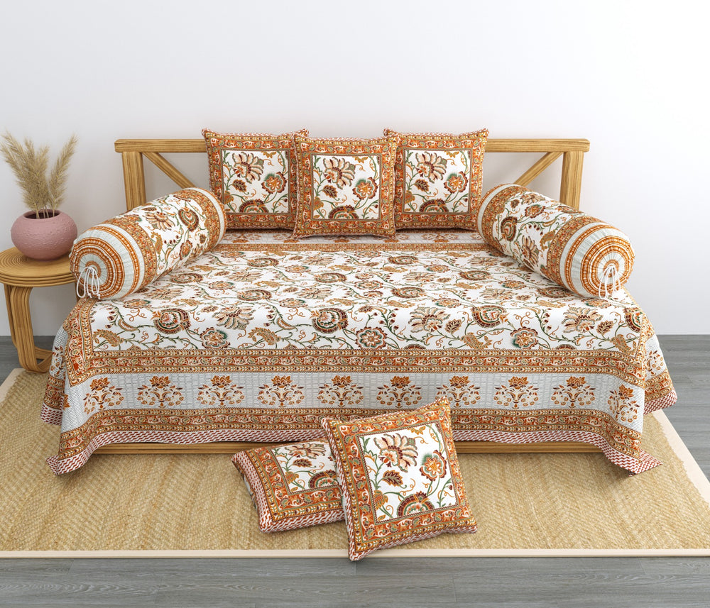 BS193: Karanpur Diwan Bed Sheet  Set