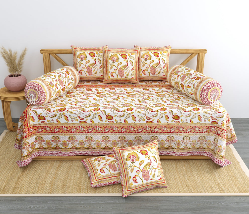 BS193: Karanpur Diwan Bed Sheet  Set
