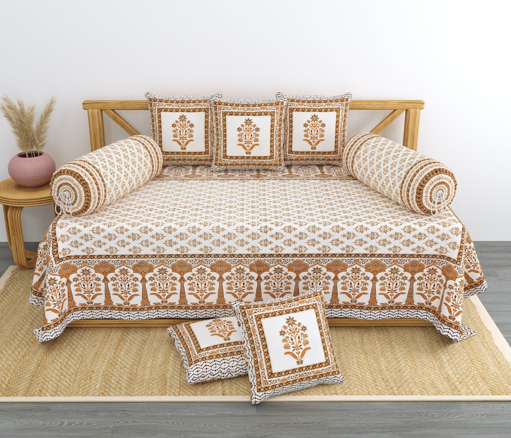 BS193: Karanpur Diwan Bed Sheet  Set