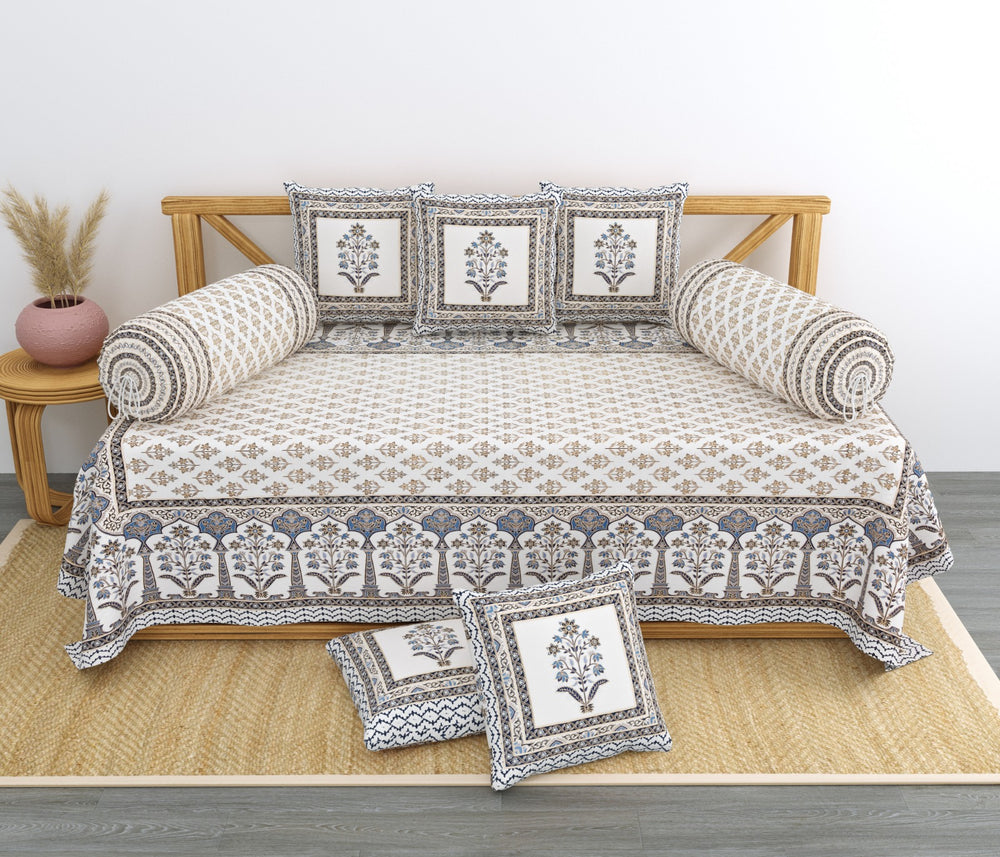 BS193: Karanpur Diwan Bed Sheet  Set