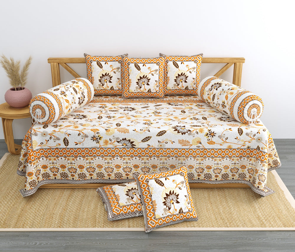 BS193: Karanpur Diwan Bed Sheet  Set