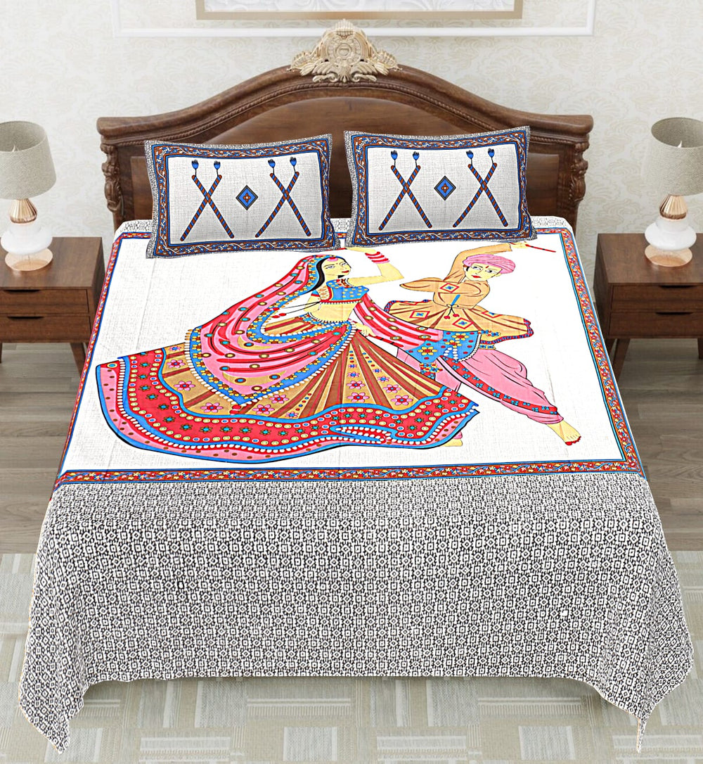 BS81: Ghoomer King Double Bed Sheets