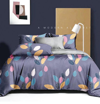 BS121:ANEMONE GIFT PACKING DOUBLE BED SHEET