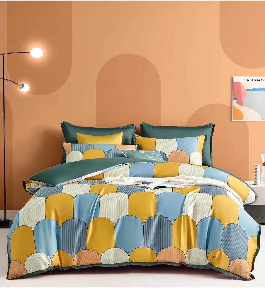 BS121:ANEMONE GIFT PACKING DOUBLE BED SHEET