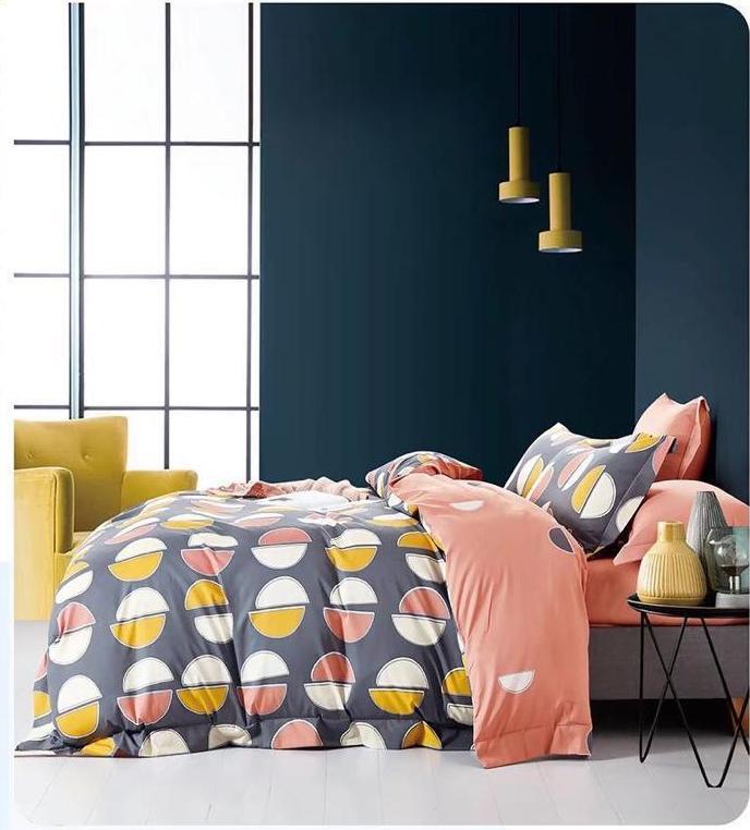 BS121:ANEMONE GIFT PACKING DOUBLE BED SHEET
