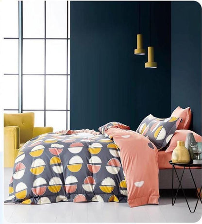 BS121:ANEMONE GIFT PACKING DOUBLE BED SHEET