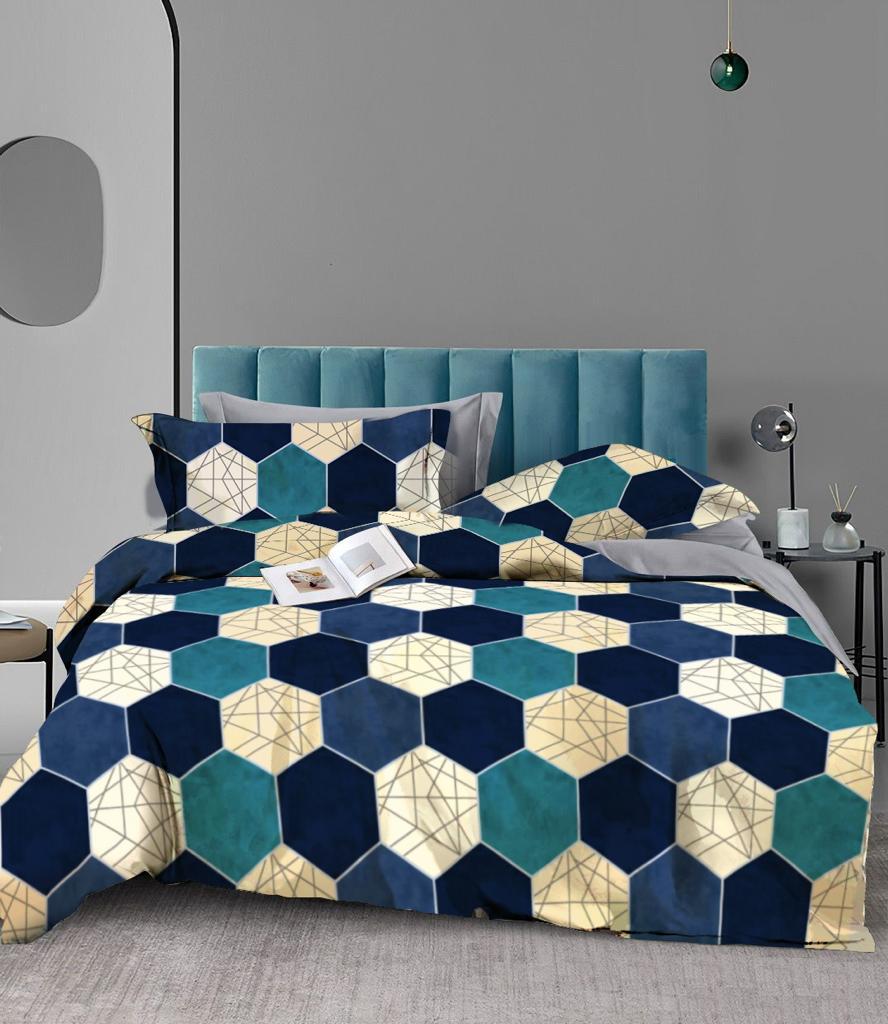 BS121:ANEMONE GIFT PACKING DOUBLE BED SHEET