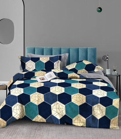 BS121:ANEMONE GIFT PACKING DOUBLE BED SHEET