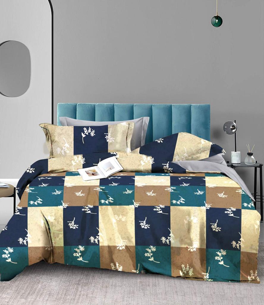 BS121:ANEMONE GIFT PACKING DOUBLE BED SHEET