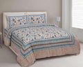 BS195: Tonk King Double Bed Sheets with Quilted Pillow Covers