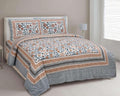 BS195: Tonk King Double Bed Sheets with Quilted Pillow Covers